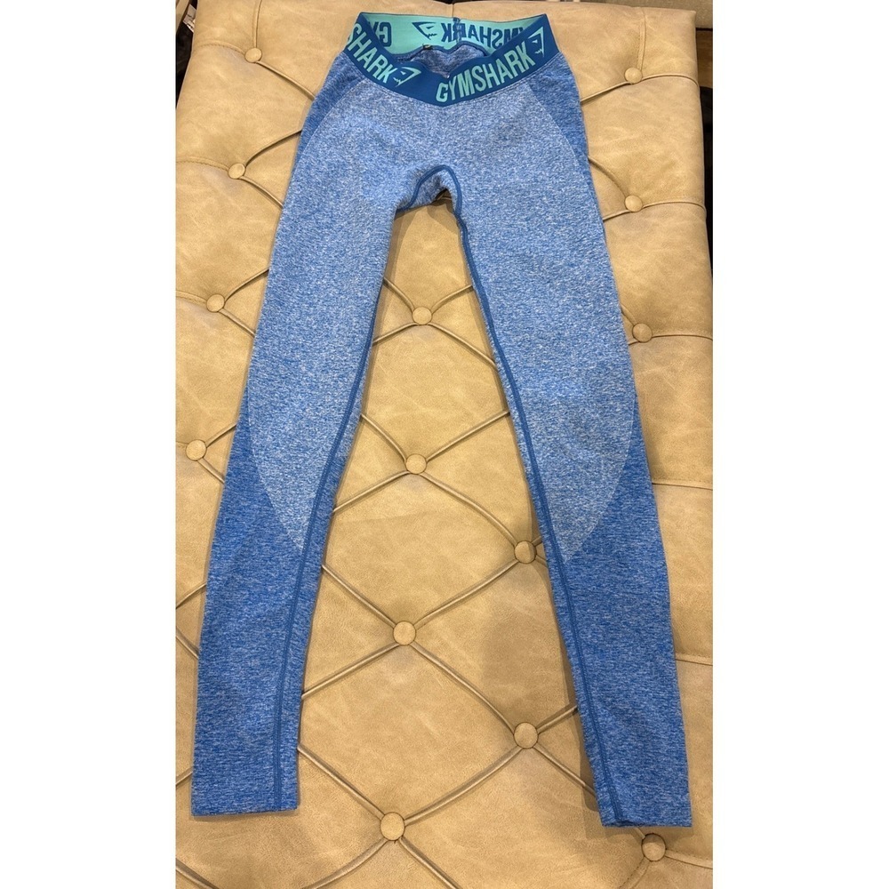 Gymshark Vital Seamless Leggings Blue Marl XS Moisture Management Workout